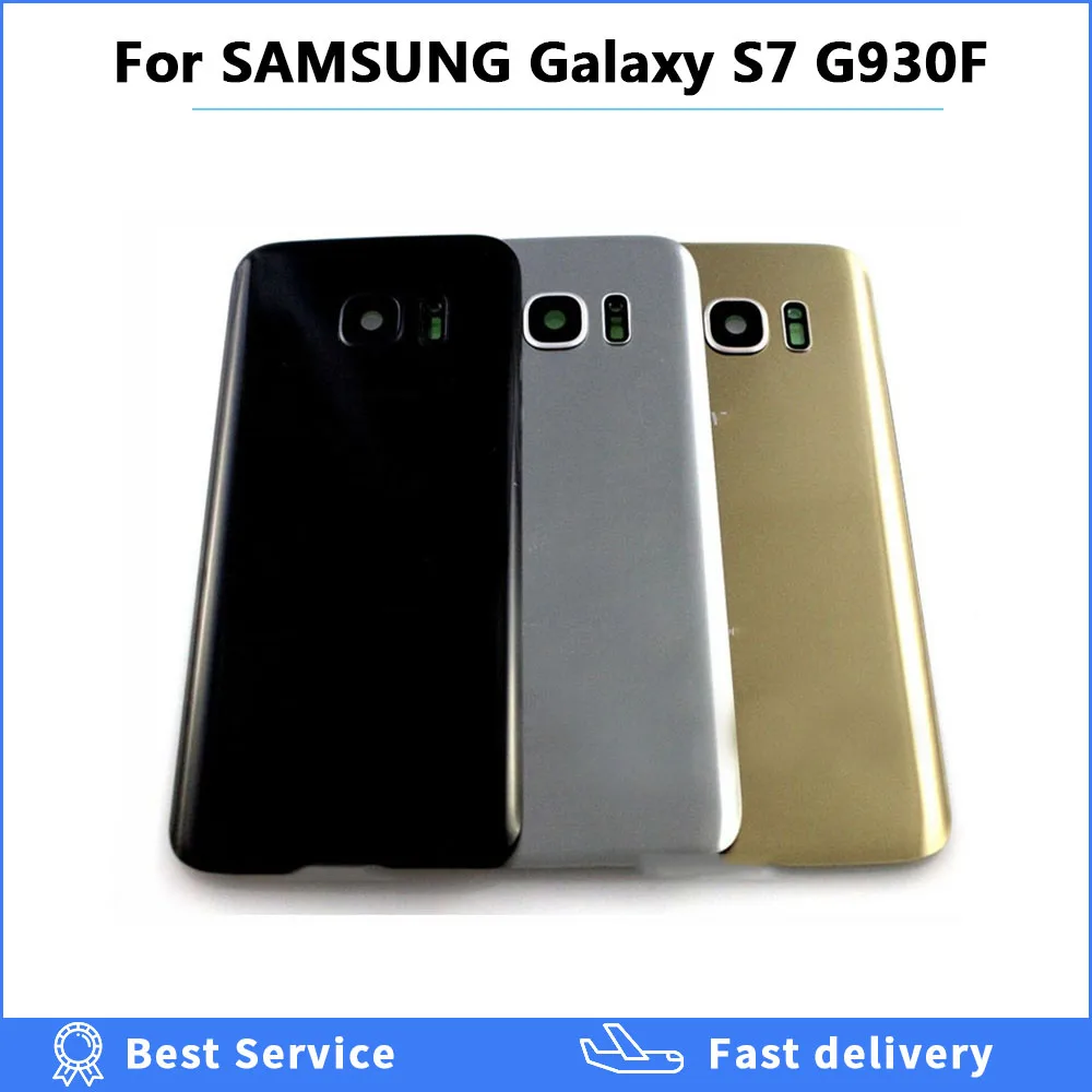 Задняя крышка для SAMSUNG Galaxy S7 G930F стеклянная аккумулятора Корпус задней двери с