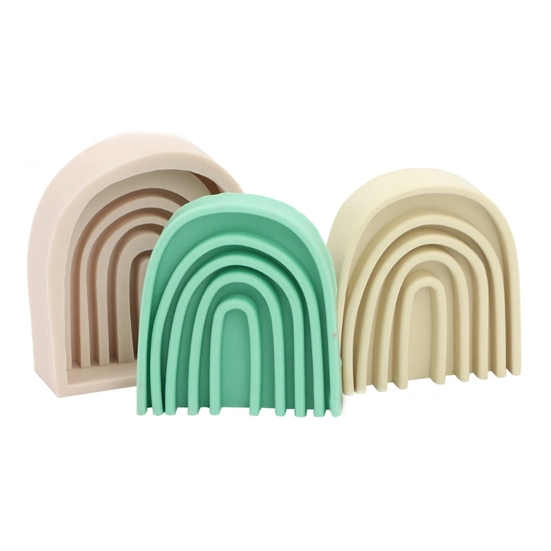 

Силиконовая форма в форме геометрической арки, многофункциональные полимерные изделия, литье, форма «сделай сам», ароматизированные формо...