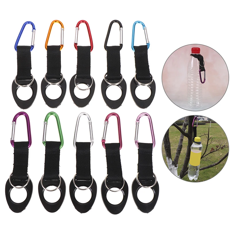 

Sports Outdoor Kettle Buckle Carabiner Water Bottle Holder Camping Hiking Aluminum Rubber Buckle Hook