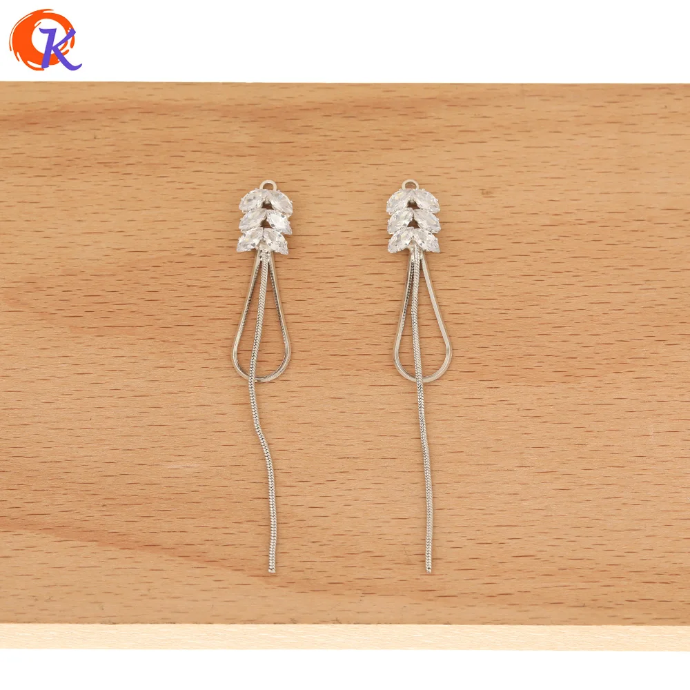 

Cordial Design 50Pcs 10*72MM Jewelry Accessories/Earring Findings/CZ Pendant/Claw Chain/Hand Made/Earring Connectors/DIY Charms