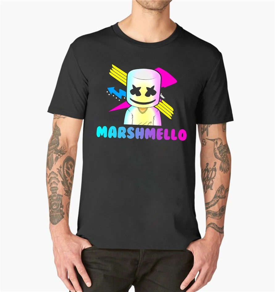 Футболка с надписью Marshmellow подарок на день рождения графическая футболка |