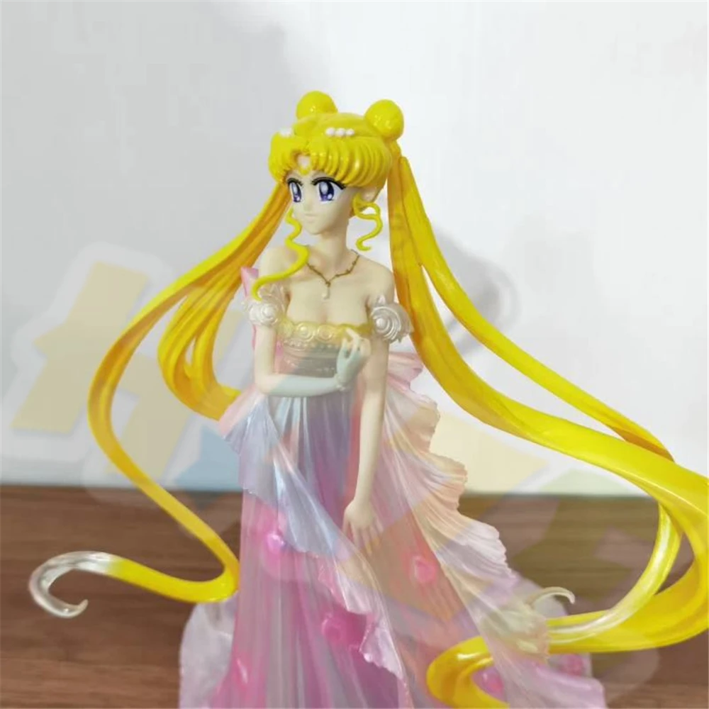

Sailor Moon Tsukino Usagi Pink Wedding Dress PVC Figure Model Toy 25cm