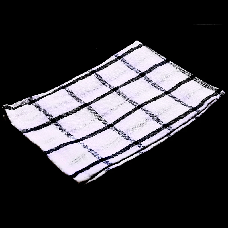 3Piece High Quality Blue White Plaid Striped Tea Towel Kitchen Napkin Table Cloth 100% Cotton Woven Fabric | Дом и сад