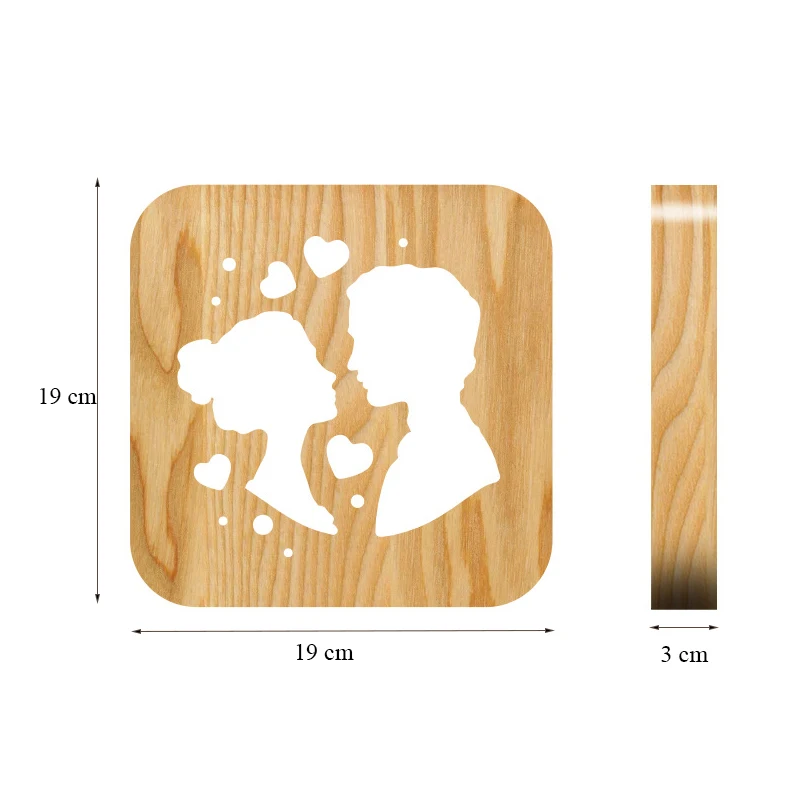 Modern Night Table Lamp Bedroom Bedside Creative Wood Led Desk Light Fixtures Art Deco tafellamp for Kid Children Christmas Gift - Цвет корпуса: E
