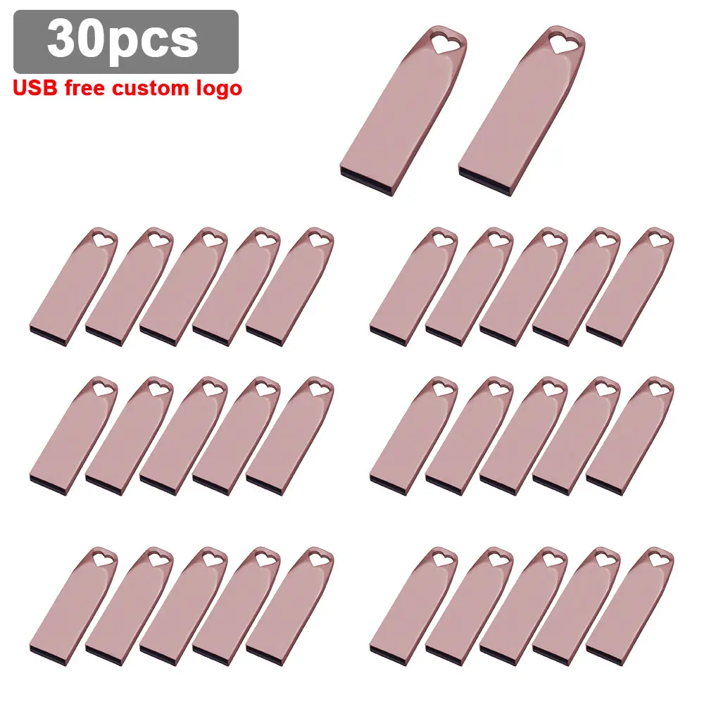 

30 шт./лот металлический usb флеш-накопитель карта памяти Флешка 4 ГБ 8 ГБ 16 ГБ 32 ГБ 64 ГБ свадебный подарок U диск для фотографии логотип