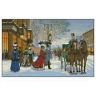 Золотая коллекция, шикарный комплект для вышивки крестом, Алан Мэлли, милостивая эра, Снежная зима, Парижская уличная карета dim 03821 3821