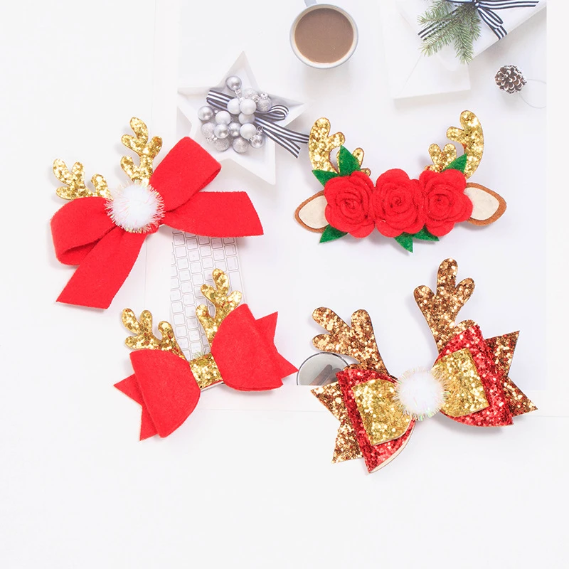 

1 Pieces Baby Girl Infant Hair Accessories Clothes Christmas Clips Hairpins Newborn Headwear Tiara Headwrap Toddlers