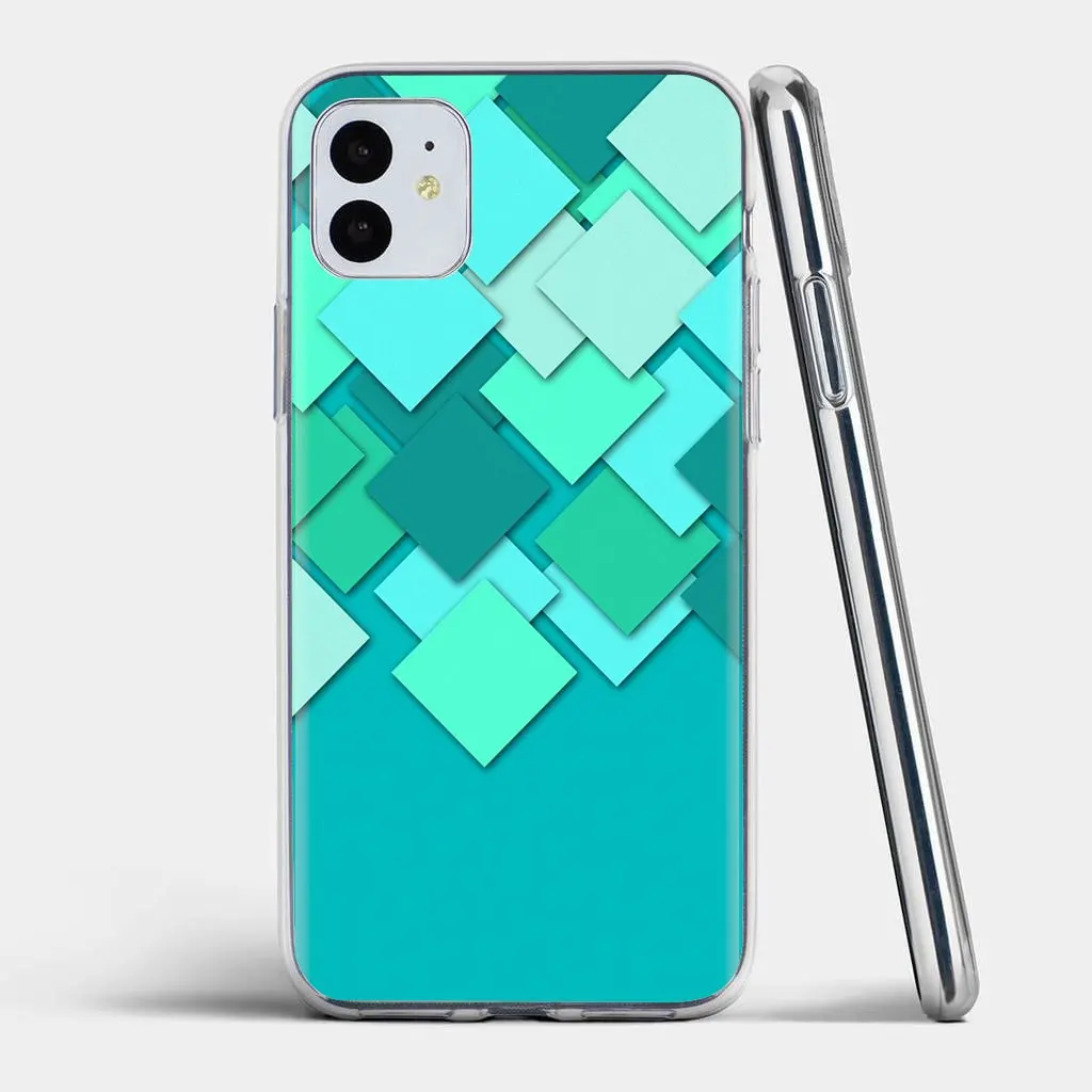 Мягкий чехол в горошек с синими блестками форме сердца для iPhone 11 Pro 4 4S 5 5S SE 5C 6 6S 7 8 X