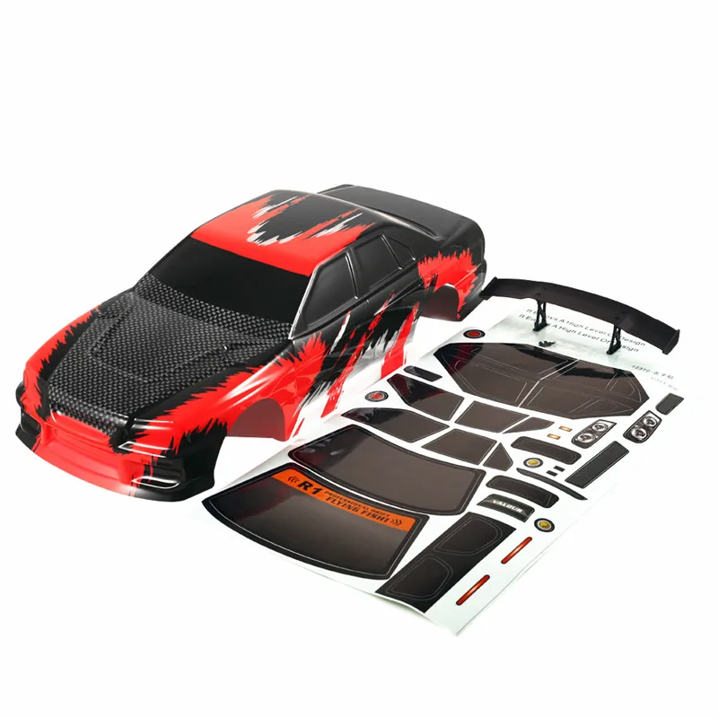 HSP RC Корпус Корпуса для HSP Redcat превышает 1/10 масштаб 4wd гонки на дороге дрейф с наклейками - Цвет: Красный