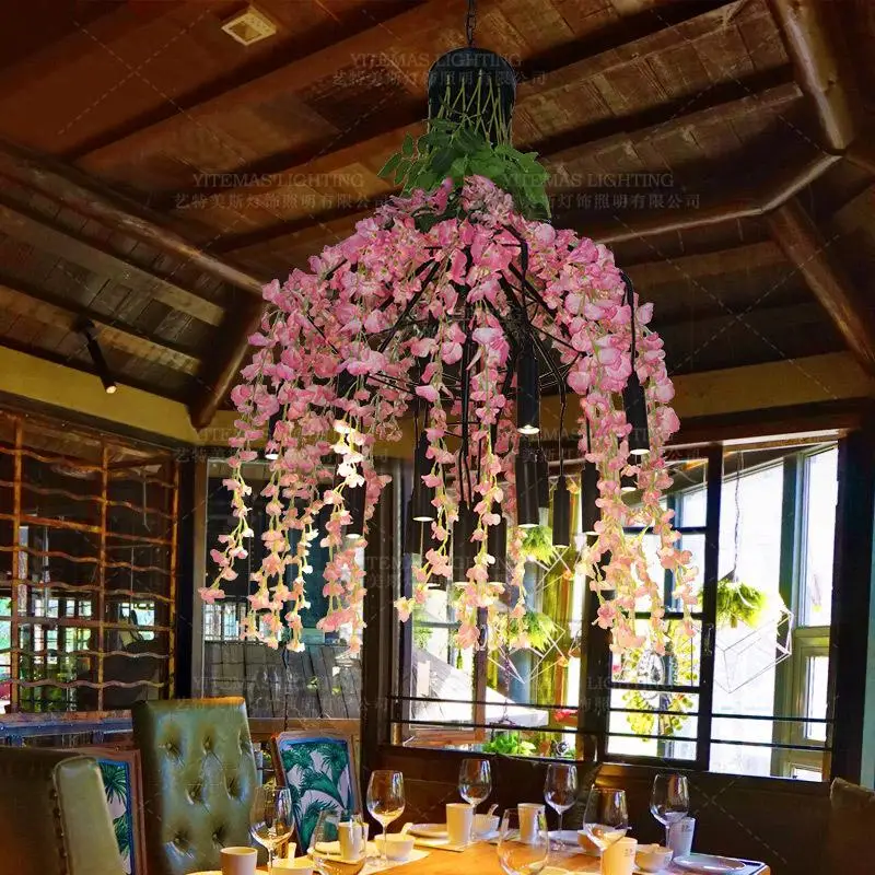 Светодиодный подвесной светильник в виде растений яркая лампа скандинавском