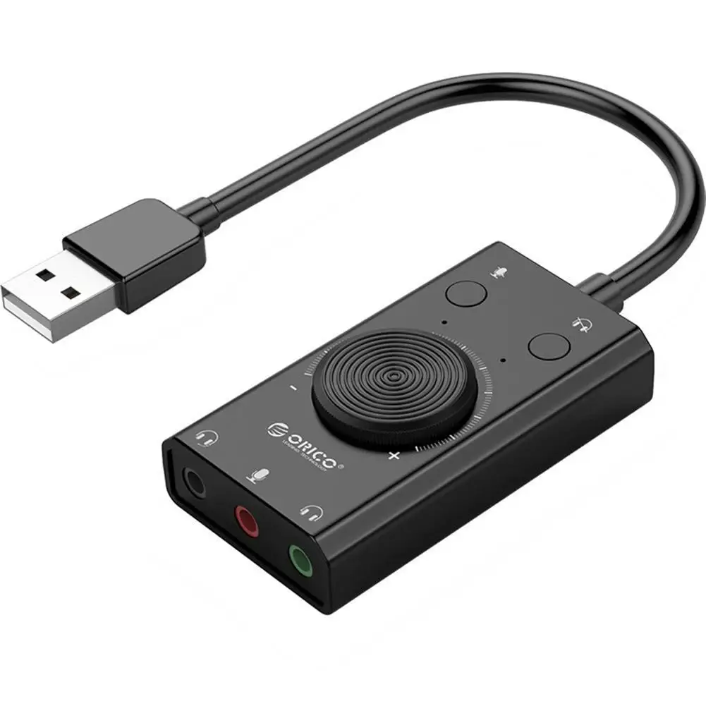 

Внешняя звуковая карта USB ORICO, для ноутбука, настольного компьютера, Внешняя гарнитура, свободный диск, независимая звуковая карта
