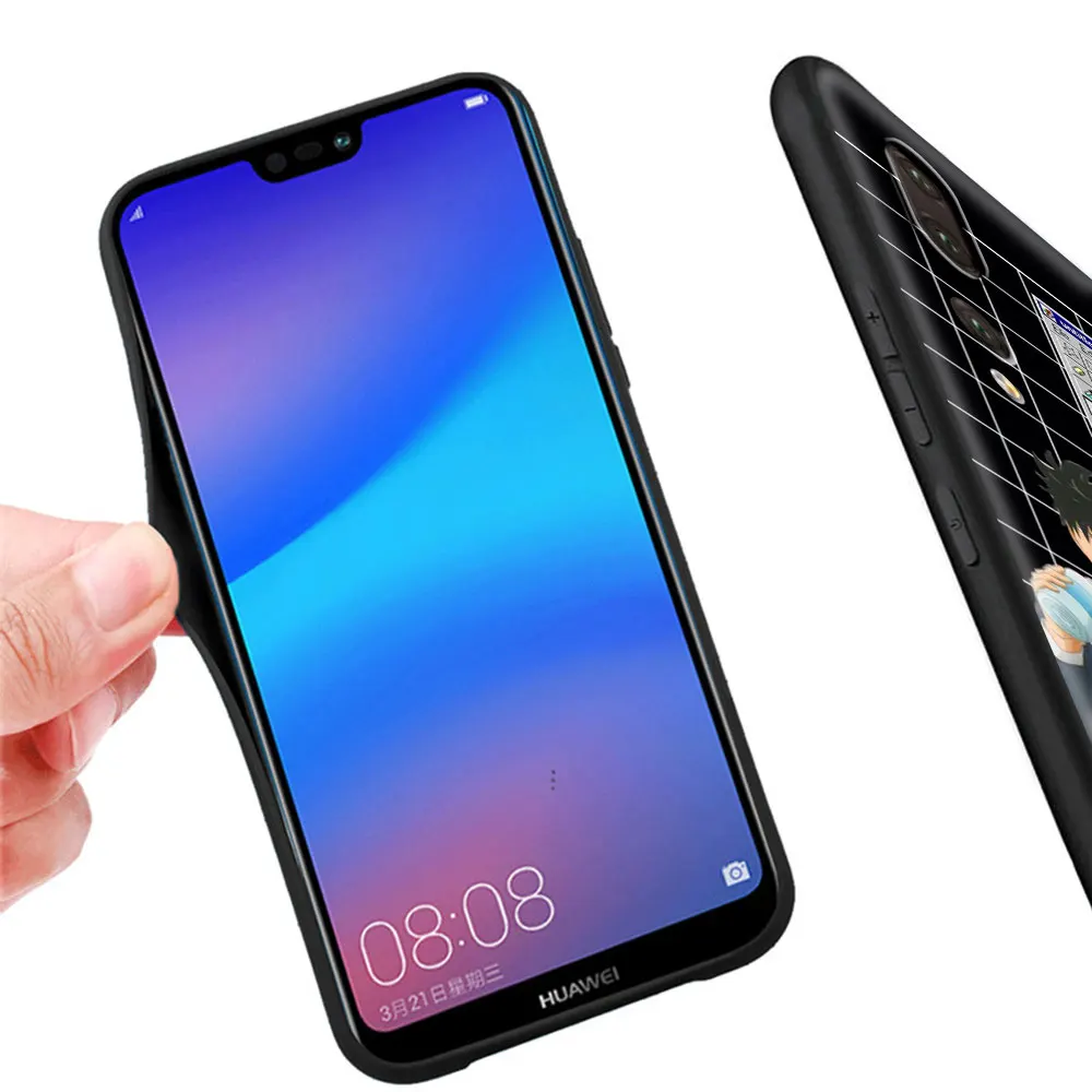 

Luxury Phone Case for Huawei P30 Lite Pro P Smart Z 2019 2021 S P40 P20 P10 Lite Black Shell Cover lovely Haikyuu Anime