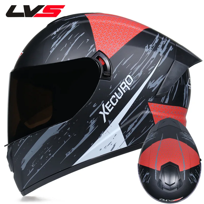 

Мотоциклетный шлем с двойным объективом, стильный быстросъемный гоночный шлем, в горошек, закрытый