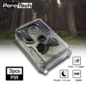 Motion-triggered Scouting Camera 120degree FOV Lens Game Trail Hunting Camera with 34pcs Infrared LED Night Vision House Monitor
