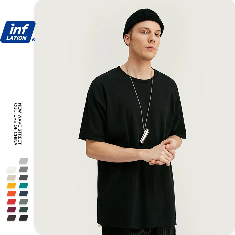 INFLATION 2016 Лето мужская одежда свитшот American Apparel белая футболка мужчины Майка