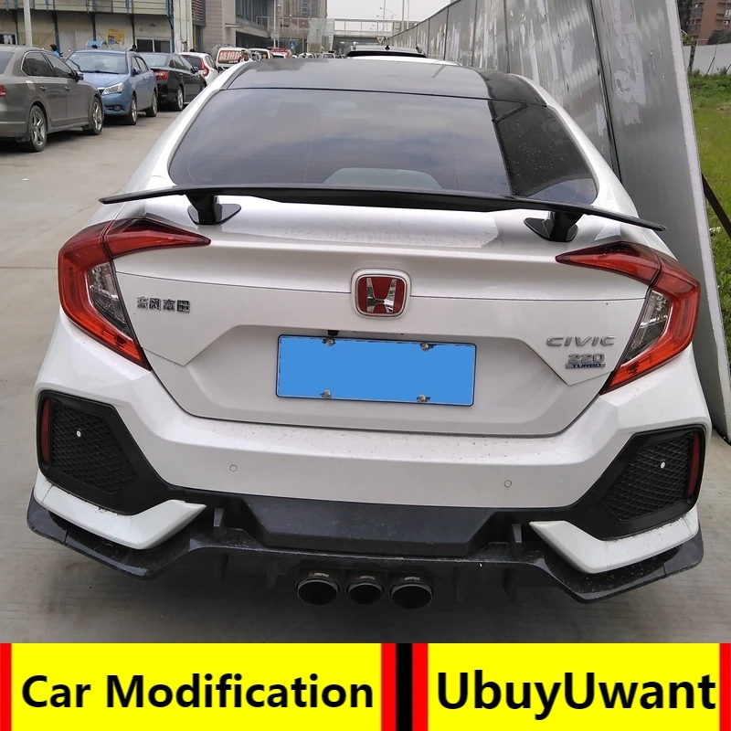 Универсальный автомобильный спойлер подходит для Civic 2016-2020 ABS-материал