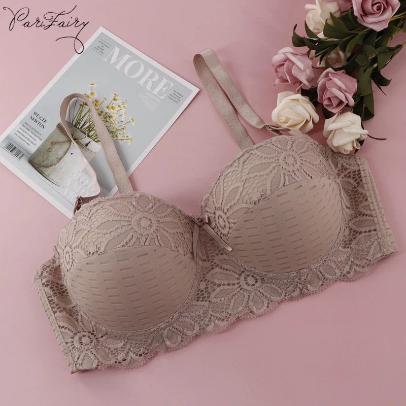 Женский кружевной бюстгальтер без подкладки Parifairy косточек размера плюс нижнее
