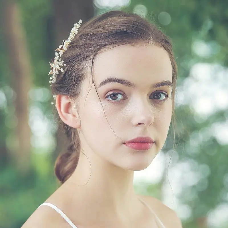 Свадебные украшения для волос в форме цветка головной убор повязка на голову с