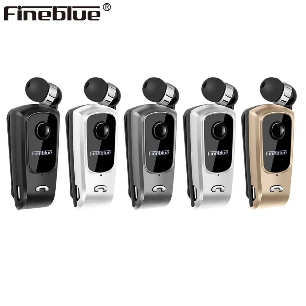

Fineblue F920 Wireless Bluetooth neck clip telescopic business Earphone Vibration Alert Wear Stereo Sport Auriculares MIC