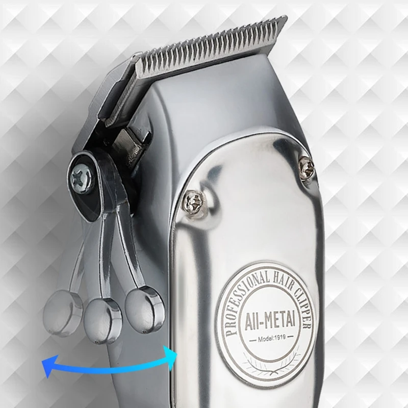 

Rechargeable Hair Clipper Cordless Electric Hair Trimmer ProfessionalBeard Shaver Machine All Metal