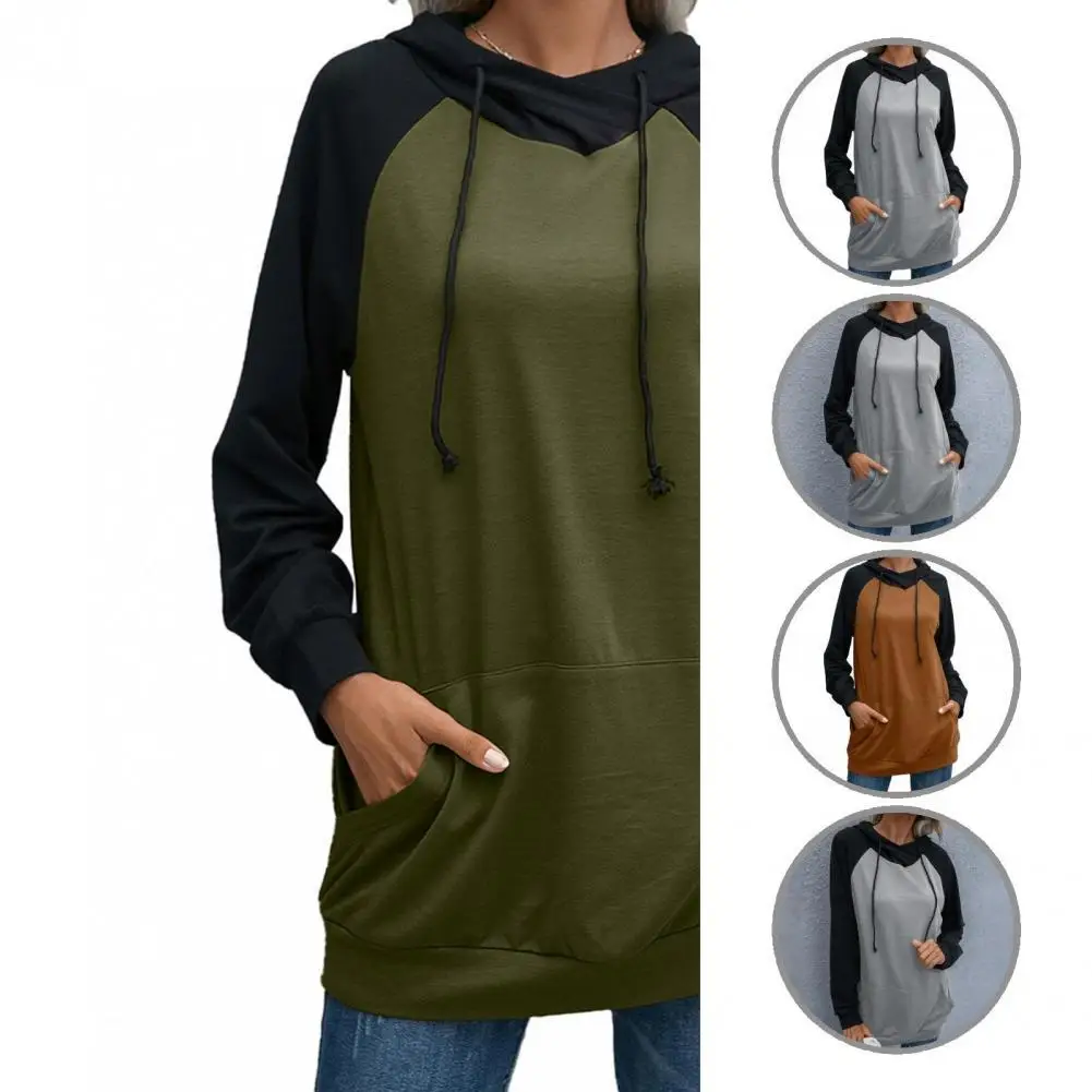 

Long Loose Contrast Colors Sweatshirt for Fall Hoodie Long Loose Contrast Colors Sweatshirt for Fall