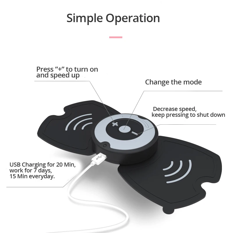 Импульсный массажер Электрический стимуляционный массаж для облегчения боли в
