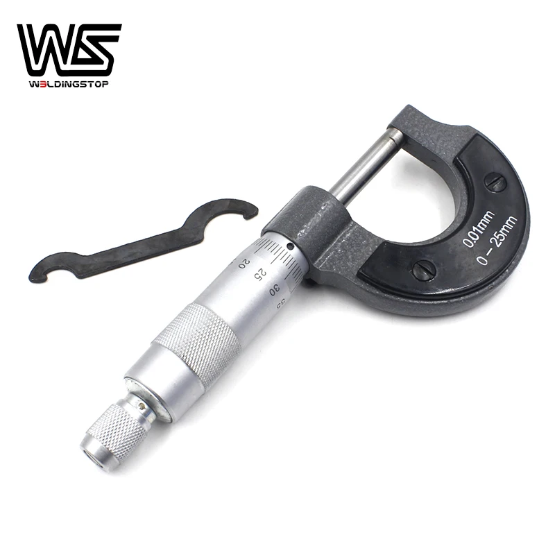 Микрометр 0-25 мм штангенциркуль экономичный твердый металлический каркас utside