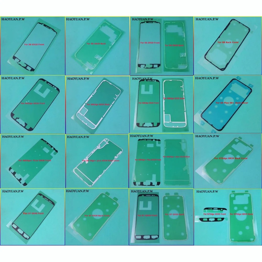 Оригинальная наклейка на переднюю рамку/задняя клейкая лента для Samsung Galaxy S6 S6Edge S7