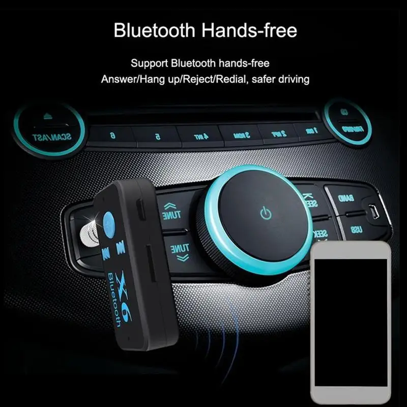 Aux 3 5 мм Автомобильный Bluetooth музыкальный приемник MP3 плеер звонки в режиме громкой