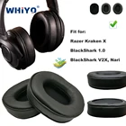 Сменные амбушюры для Razer Kraken X BlackShark 1,0 BlackShark V2X Nari, запчасти для гарнитуры, Кожаная подушка, бархатные наушники