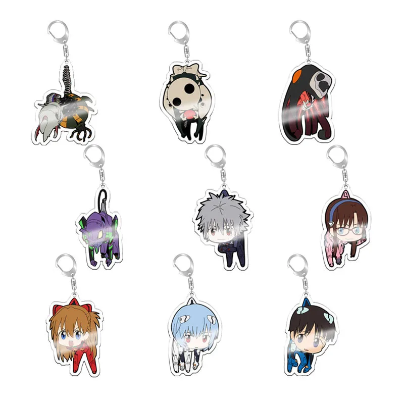 

Fuyinzhanshi E-V-A Keychain Double Sided Acrylic Cartoon Key Chain Pendant Anime Accessories Keyring