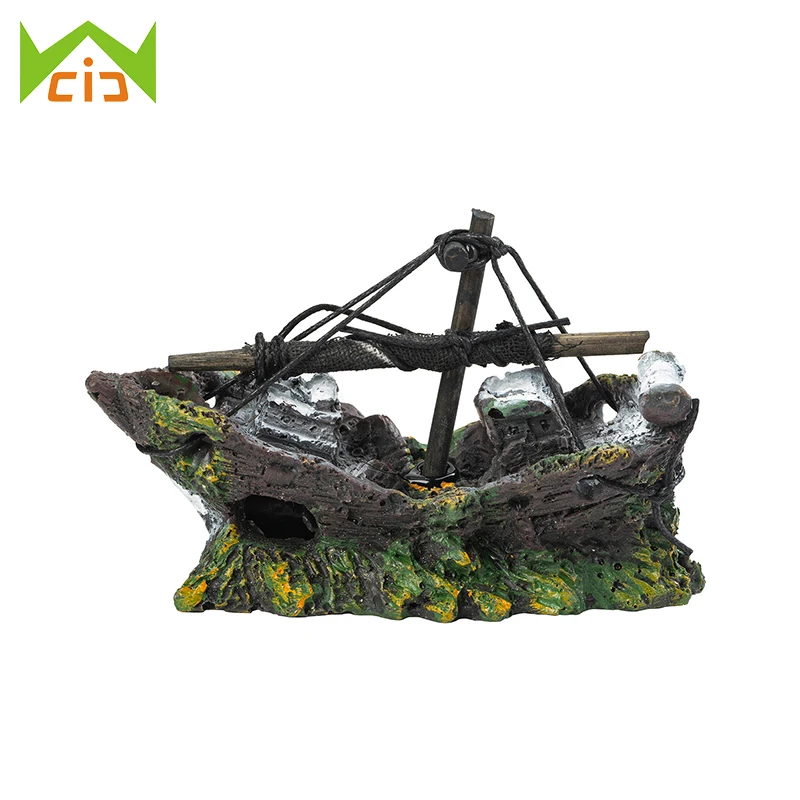 

Decorative Resin Pirate Boat Aquarium Mini Ornaments Artificial Vintage Ship Landscape for Fish Tank Aquarium Pet Supplies