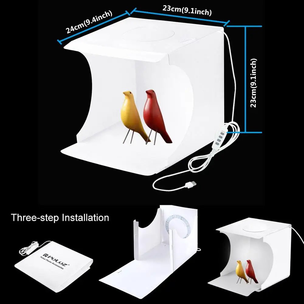 Puluz Portable Photo Studio Box Photography Light Shooting Tent Kit Video For DSLR Camera Softbox | Электроника