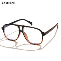 anti blue light glasses frames men pilot luxury glasses vintage square eyeglasses clear lens eyewear optical frame decoration