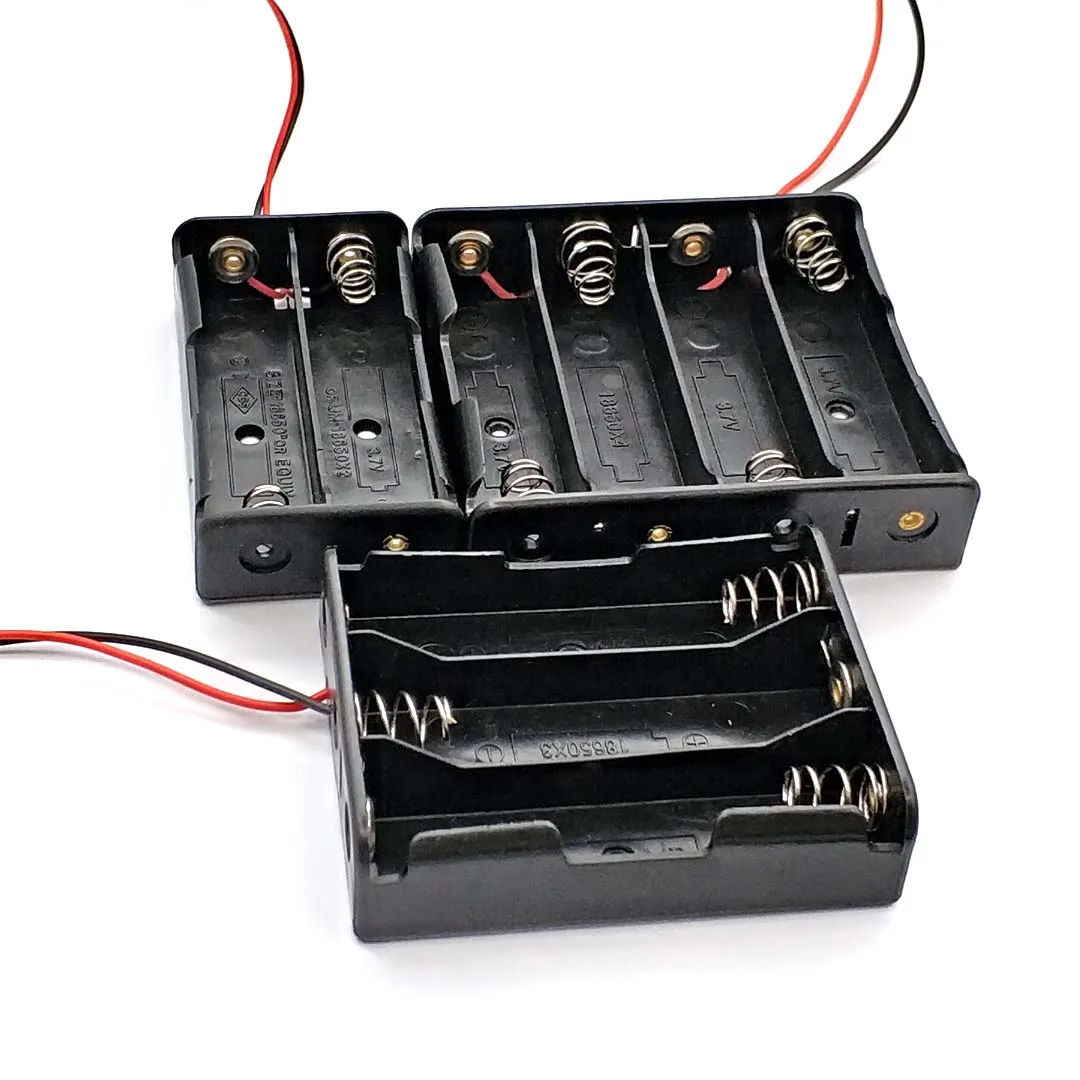 DIY 2x 3x 4x 18650 Держатель для батареи Чехол хранения с DC 5.5x2.1mm разъем питания пластик +