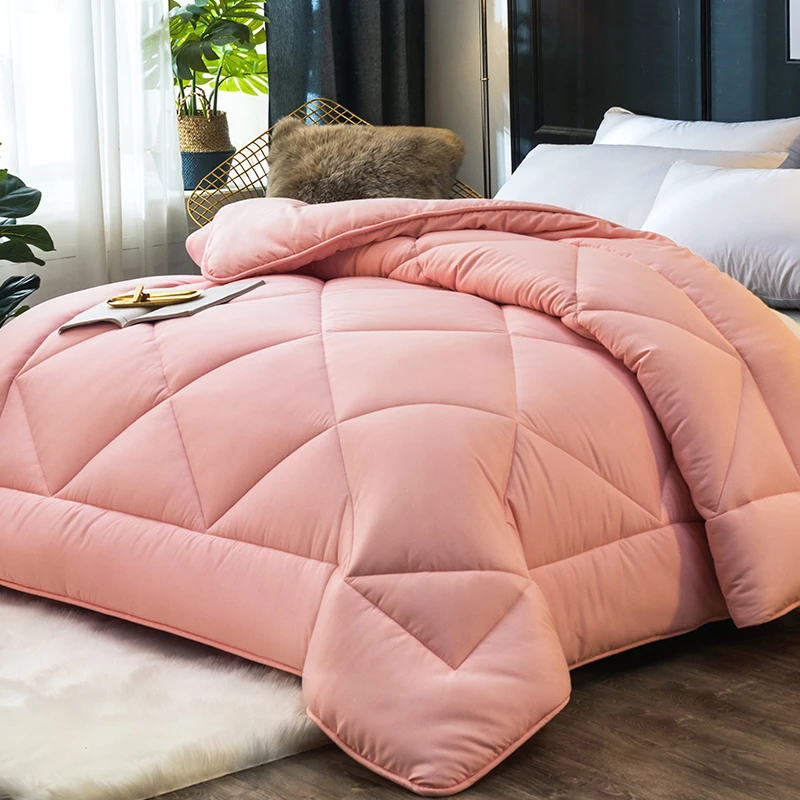 

New Style Winter Thick And Warm Duvet Bread Shape Comforter Quilt Bed Set Blanket Luxury Printing 100% Feather Fabric Comforter