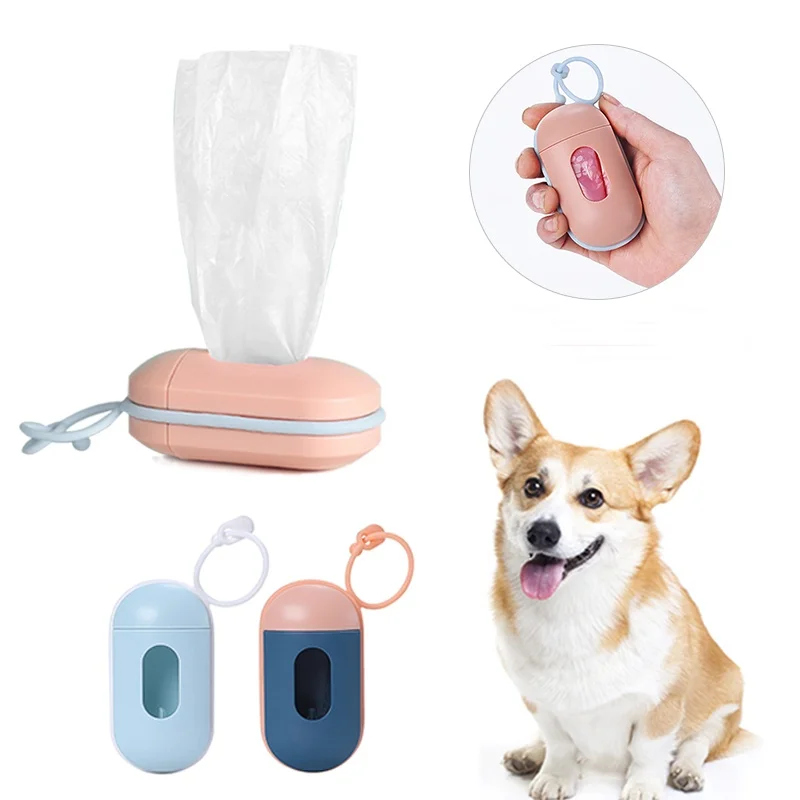 

Портативный дозатор для уборки собак, практичные мусорные мешки для дрессировки домашних животных, уличный держатель для мусора