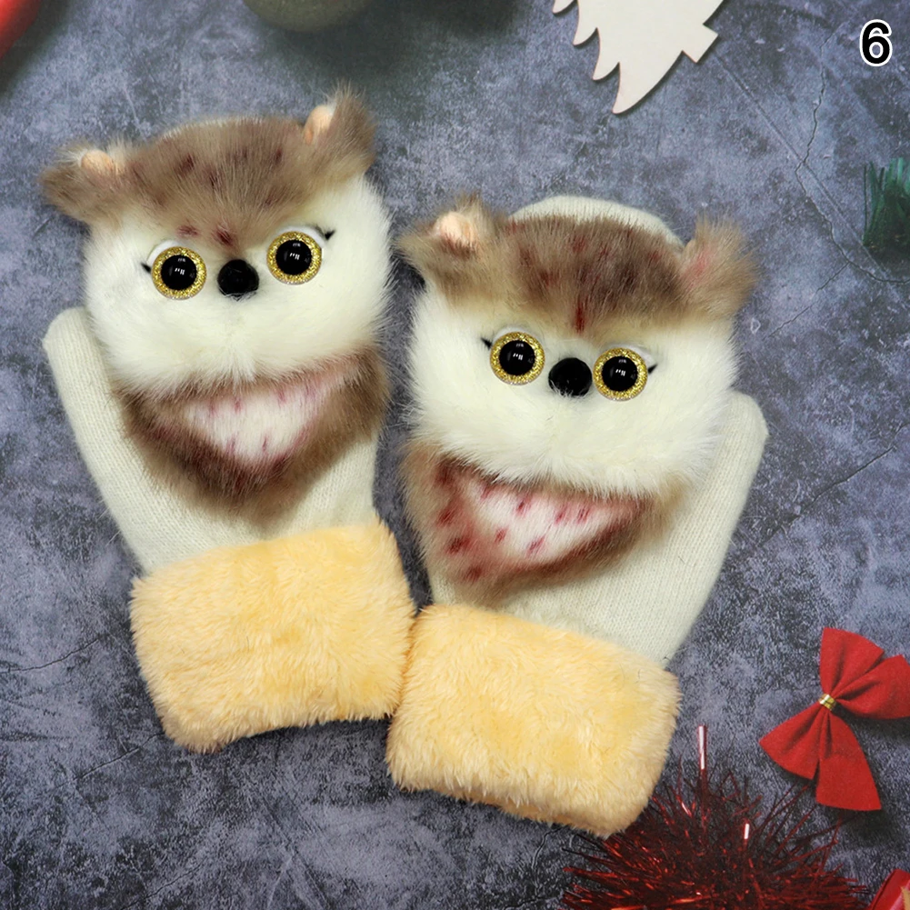 

Newly 22cm Kids' Knit Mittens Cute Cartoon Thick Warm Gloves Winter Ski Gloves Gift for Children Boy Girl m99