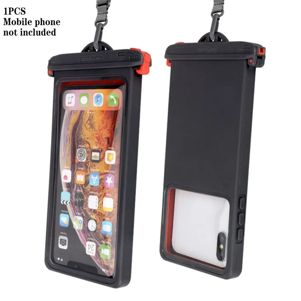 

Anti-falling Waterproof Mobile Phone Bag Swimming Diving Phone Case Holder Underwater Seal Snowproof Touchscreen