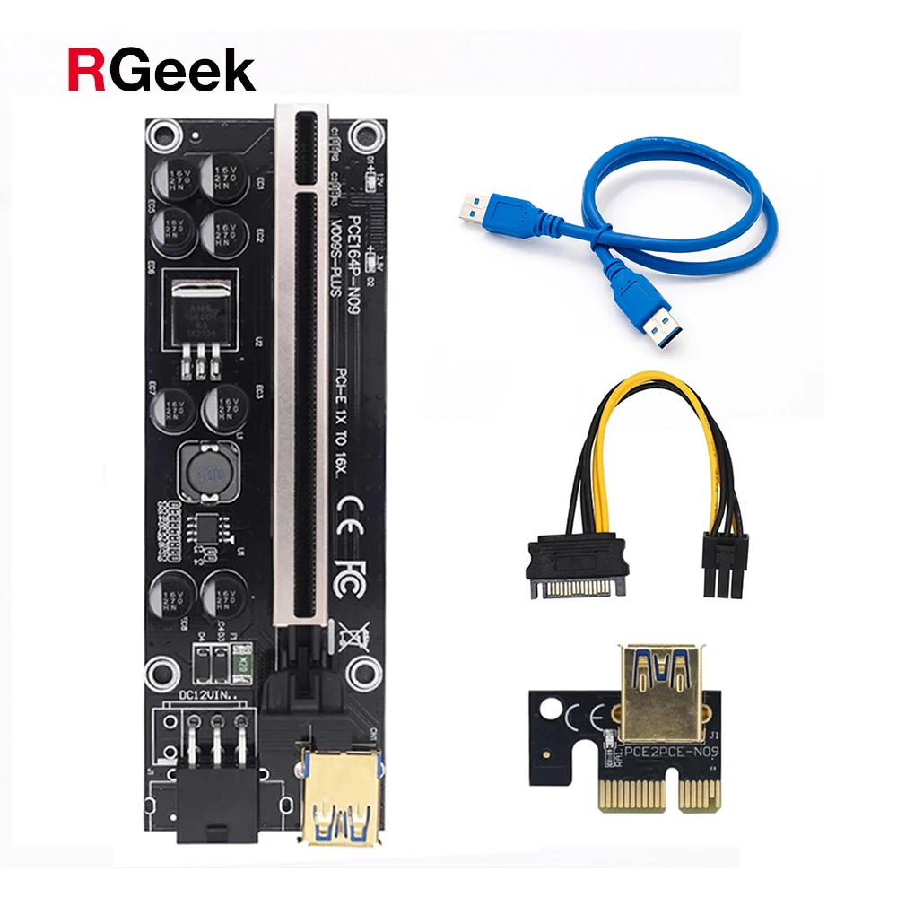 Новинка переходник 009s Plus PCIE для видеокарты Super PCI E X16 X8 X4 Express Переходник USB 3 0