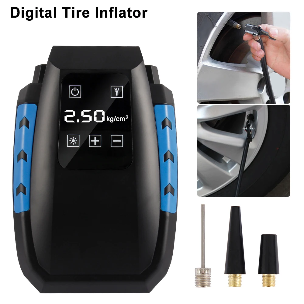 2019 Новый цифровой насос для накачивания велосипедных шин DC 12 вольт автомобильный
