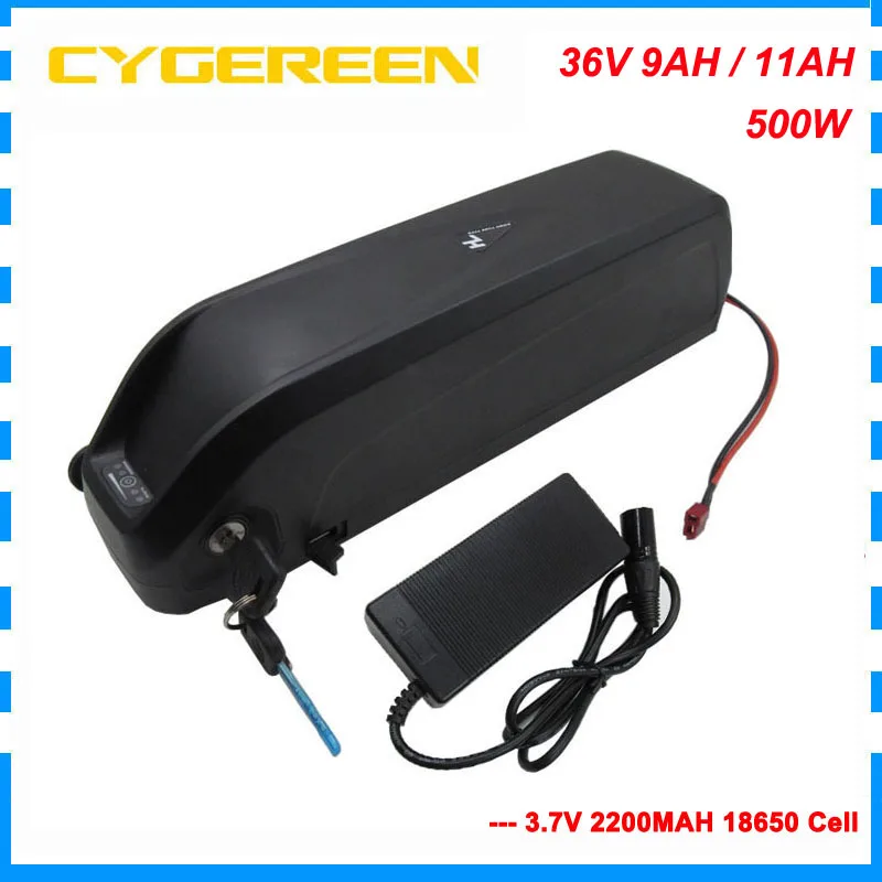 

500W 36V 11AH Hailong Down Tube Battery Pack 350W 36 V 9AH lithium EBike bateria with USB Port 15A BMS 42V 2A Charger