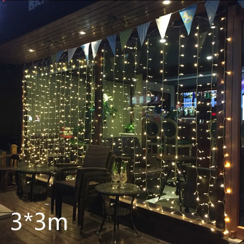 СВЕТОДИОДНАЯ Гирлянда для занавесок Новогодняя гирлянда рождественские