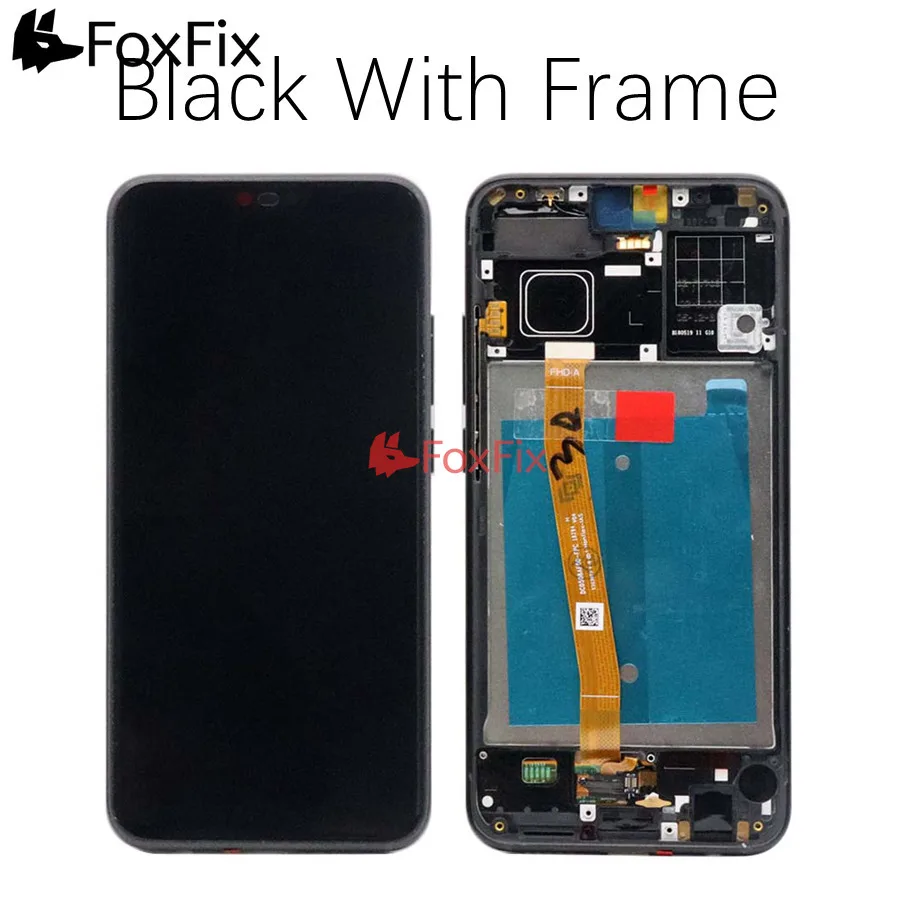 FoxFix ЖК дисплей для Huawei Honor 10 COL L09 L29 сенсорного экрана с цифровой рамкой +