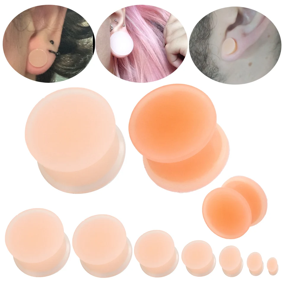 2 шт./лот силиконовые гибкие двойные расклешенные ушные пробки фиксатор ушей