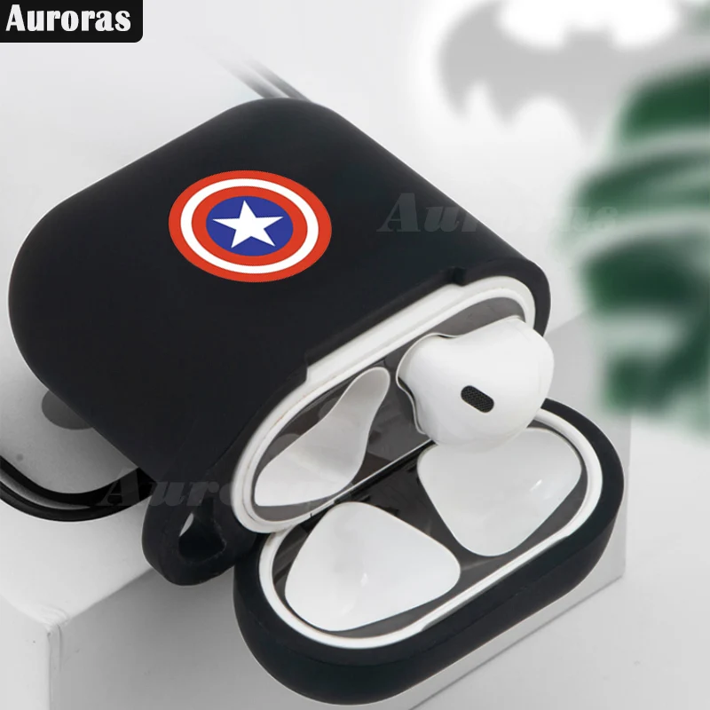 Auroras для Realme Buds Air Чехол Капитан Америка мультфильм дизайн полное покрытие