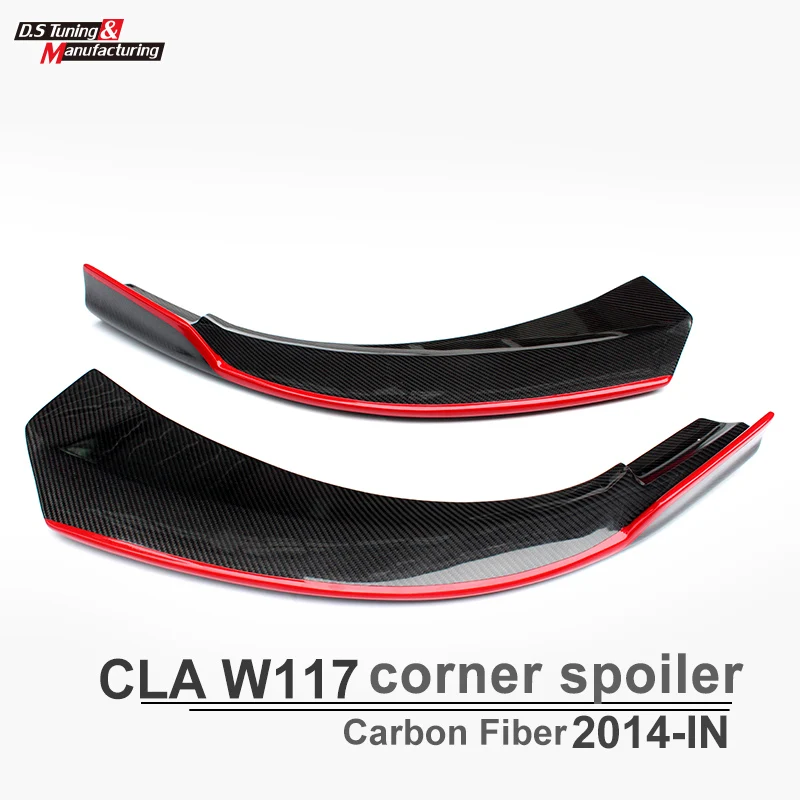 W117 передний бампер спойлер углеродное волокно угловой подстаканник