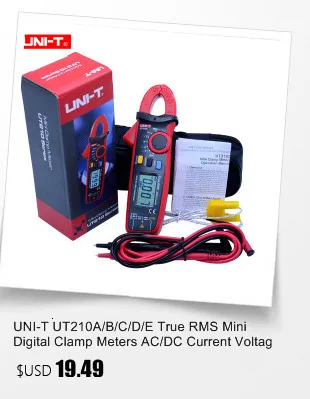 UNI-T UT120A/B/C карманный размер тип Цифровые мультиметры 4000 счетчик дисплей Автоматический диапазон непрерывности зуммер DC измерители напряжения тестеры