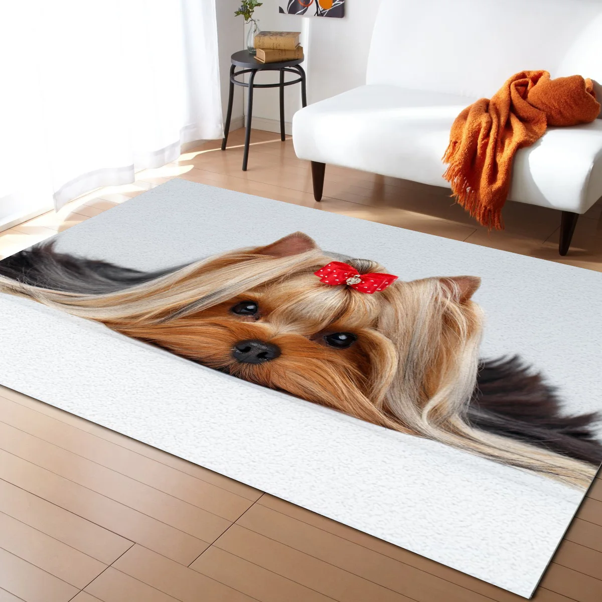 ?? 動物犬弓かわいいペットカーペットベッドルームベッドサイド毛布ラグクロークカーペットの寝室の装飾
