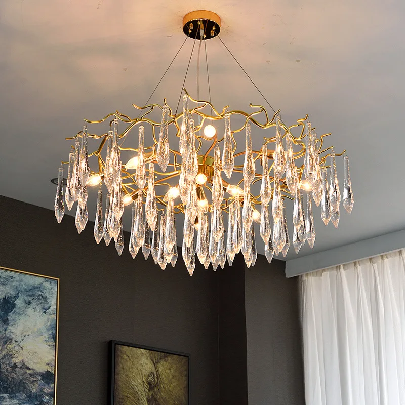 

Luxury LED Chandelier Nordic Dia60/80cm/L100/120cm K9 Clear/Color Crystal Living Room Dining Room Bedroom Ceiling Chandelier